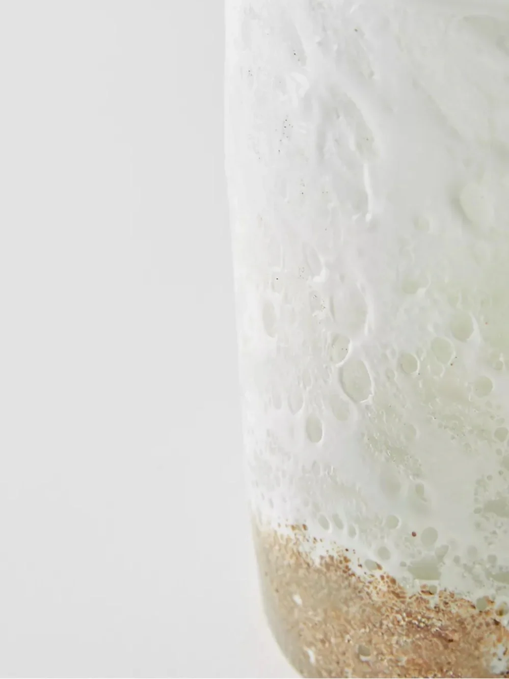 Hand-Blown Vase Glass White & Gold